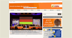 Desktop Screenshot of cdu-bw.de