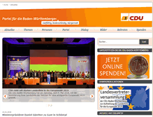 Tablet Screenshot of cdu-bw.de
